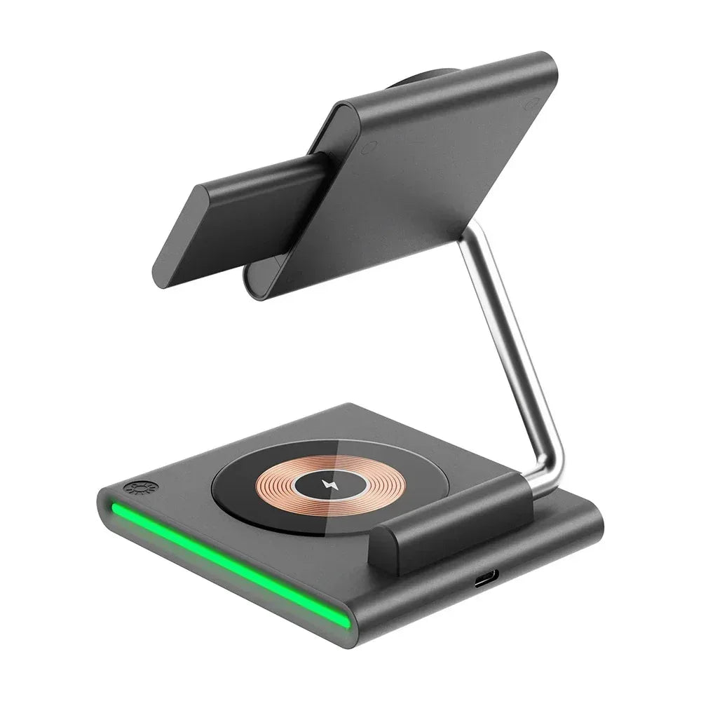 Foldable Stand 3 in 1 Wireless Charger - Three