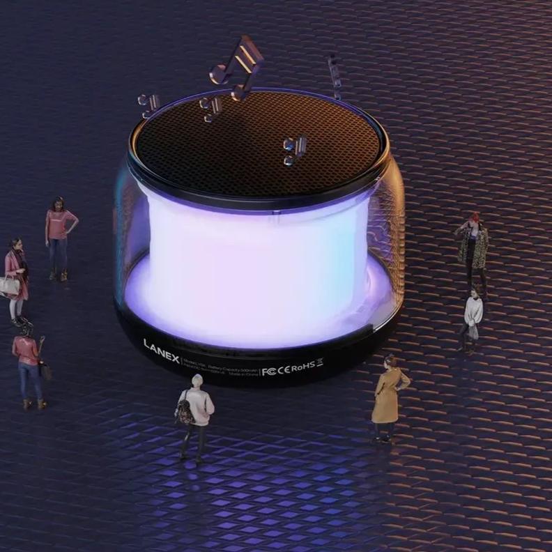 Lanex Mini Colorful RGB Speaker LY08 - Three