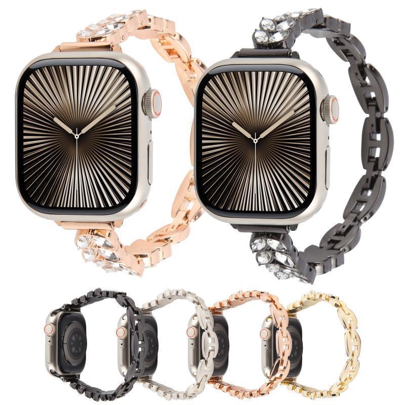 Leaf Diamond Metal Band For Apple Watch - Three