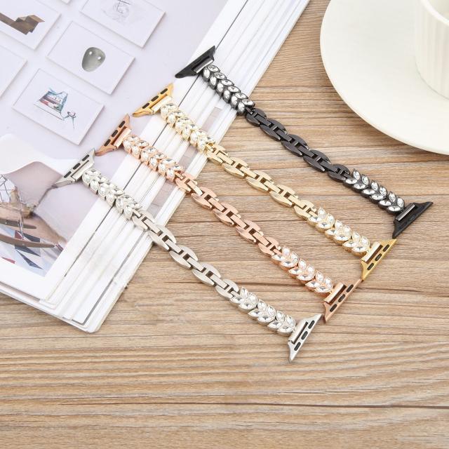 Leaf Diamond Metal Band For Apple Watch - Three
