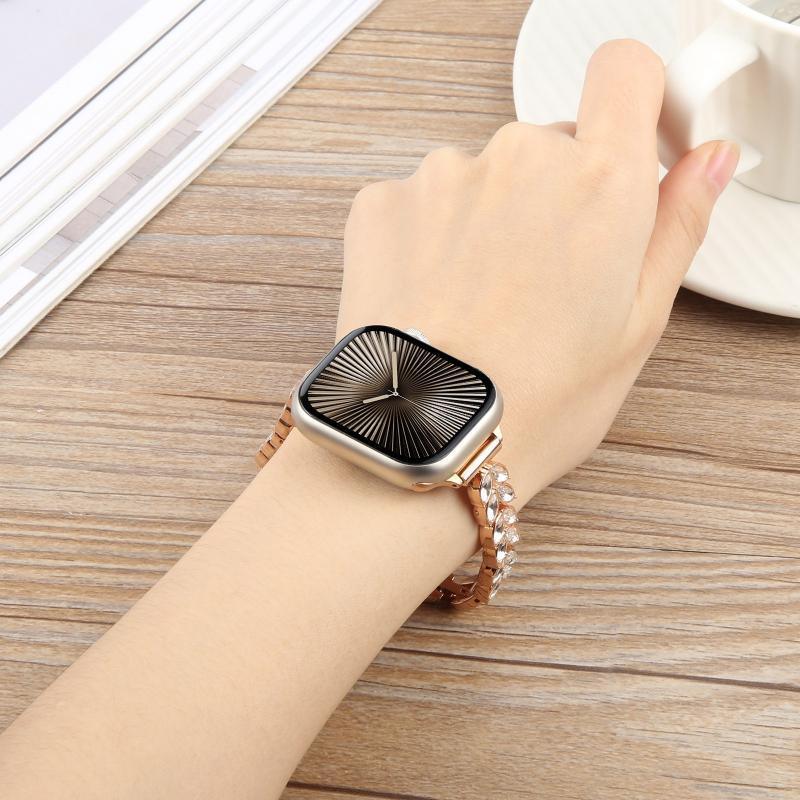 Leaf Diamond Metal Band For Apple Watch - Three
