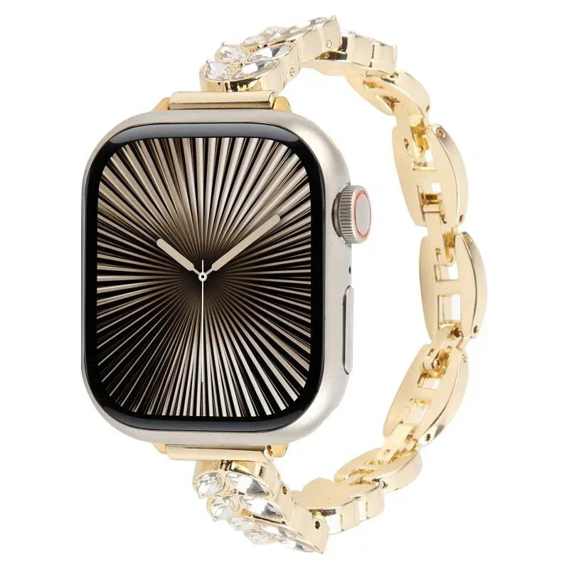 Leaf Diamond Metal Band For Apple Watch - Three