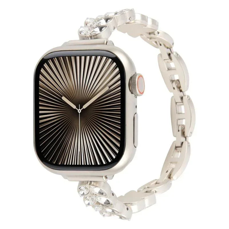 Leaf Diamond Metal Band For Apple Watch - Three