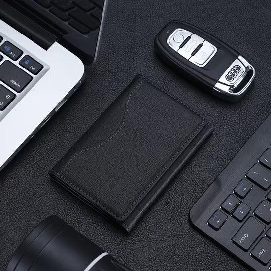 Triple Fold Leather MagSafe Wallet Card Holder - Three