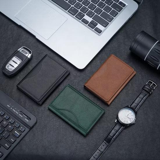 Triple Fold Leather MagSafe Wallet Card Holder - Three