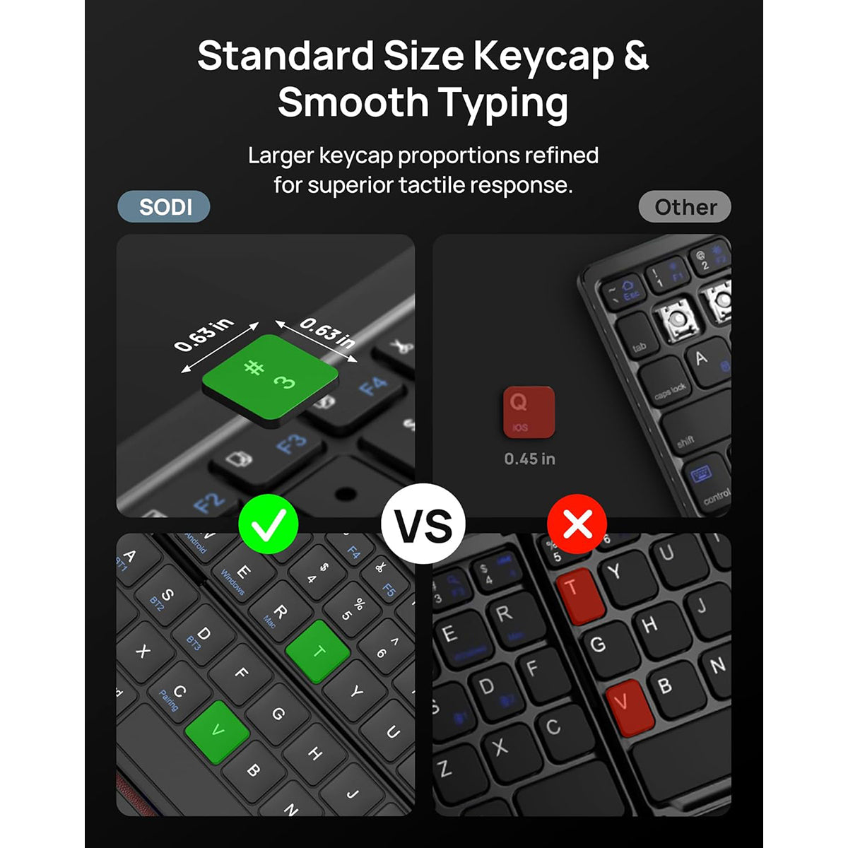 Harmonica Tri-Fold Keyboard with Touchpad Z01