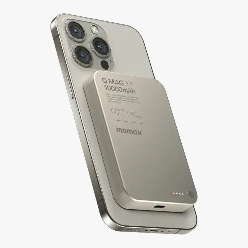 Momax Q.Mag X1 Magnetic Wireless Power Bank 10000mAh - Three