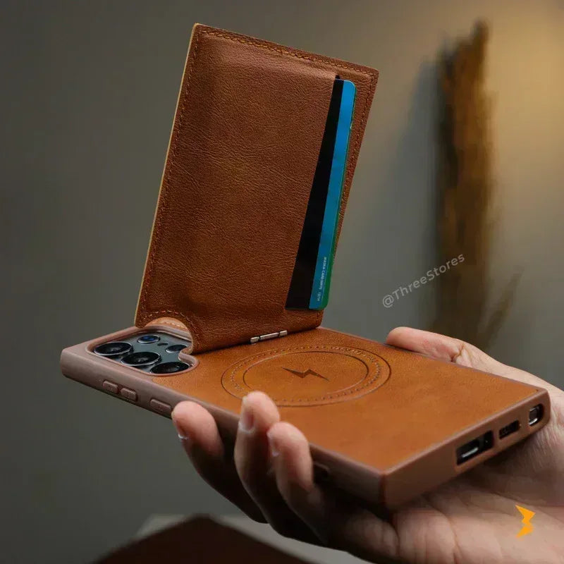 Wing Leather Wallet Magsafe Case Samsung S25 Ultra - Three