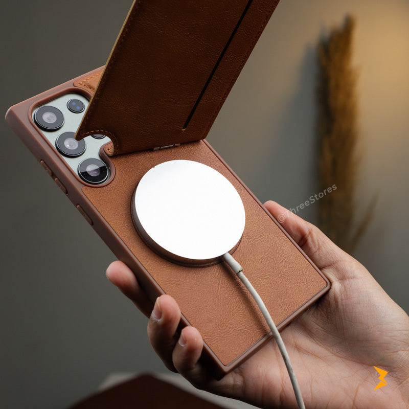 Wing Leather Wallet Magsafe Case Samsung S23 Ultra