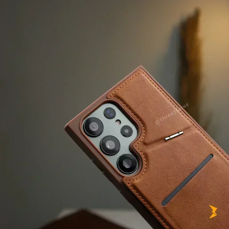 Wing Leather Wallet Magsafe Case Samsung S25 Ultra - Three