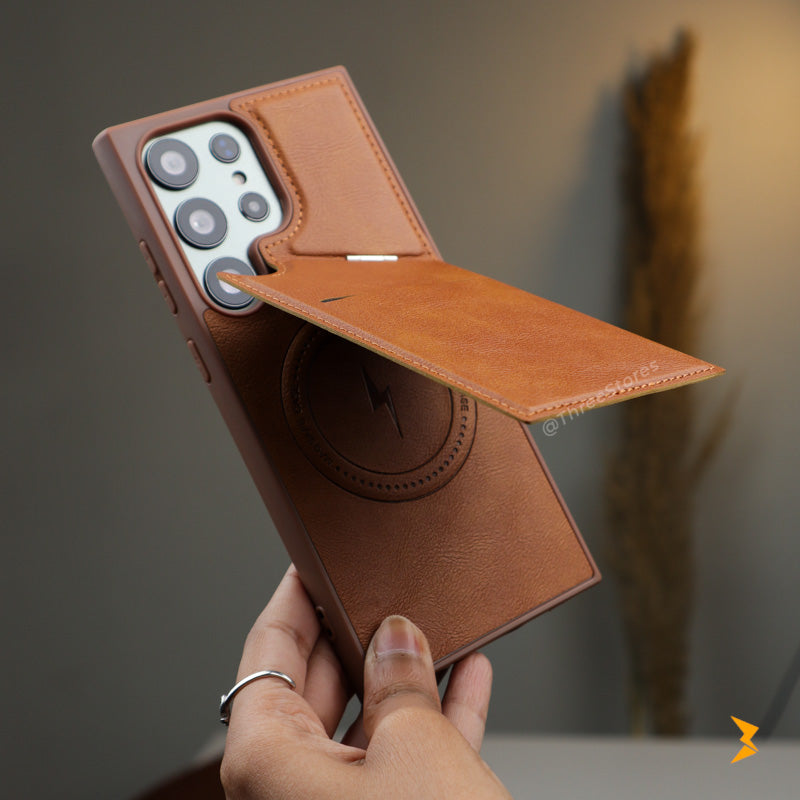 Wing Leather Wallet Magsafe Case Samsung S23 Ultra
