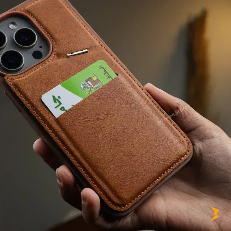 Wing Leather Wallet Magsafe Case iPhone 16 Pro Max - Three