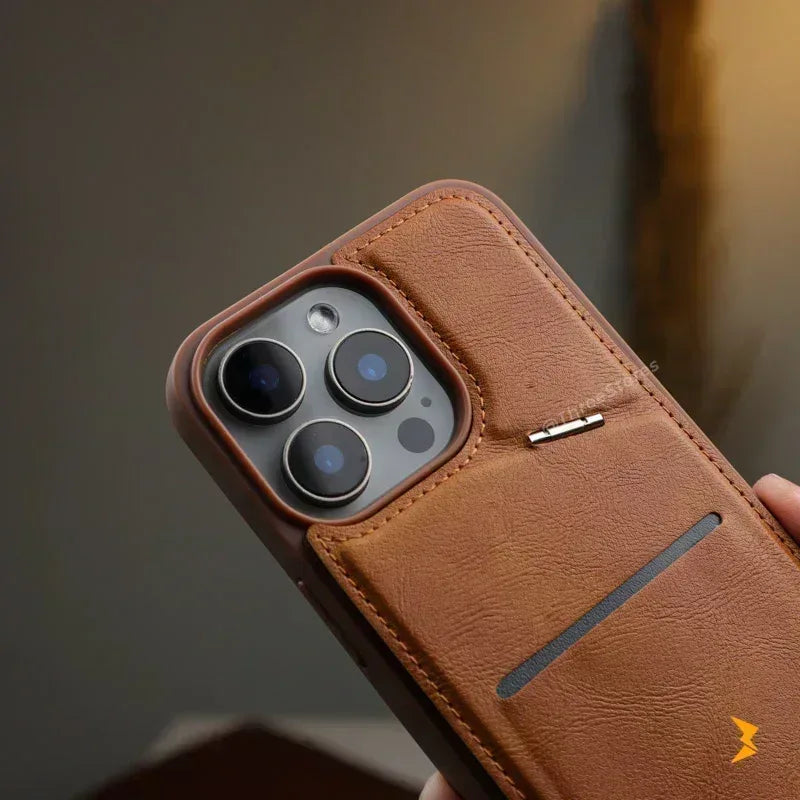 Wing Leather Wallet Magsafe Case iPhone 16 Pro Max - Three