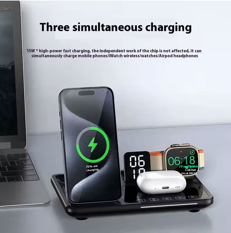 Wireless Charging Stand 4 in 1 Folding Desktop Multi-Function 15W - R11S