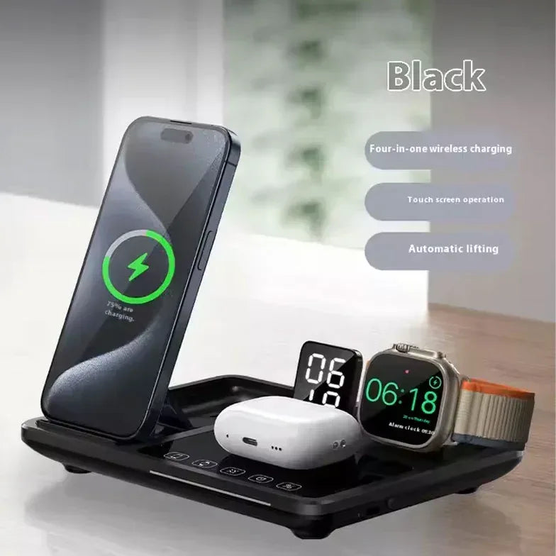 Wireless Charging Stand 4 in 1 Folding Desktop Multi-Function 15W - R11S - Three