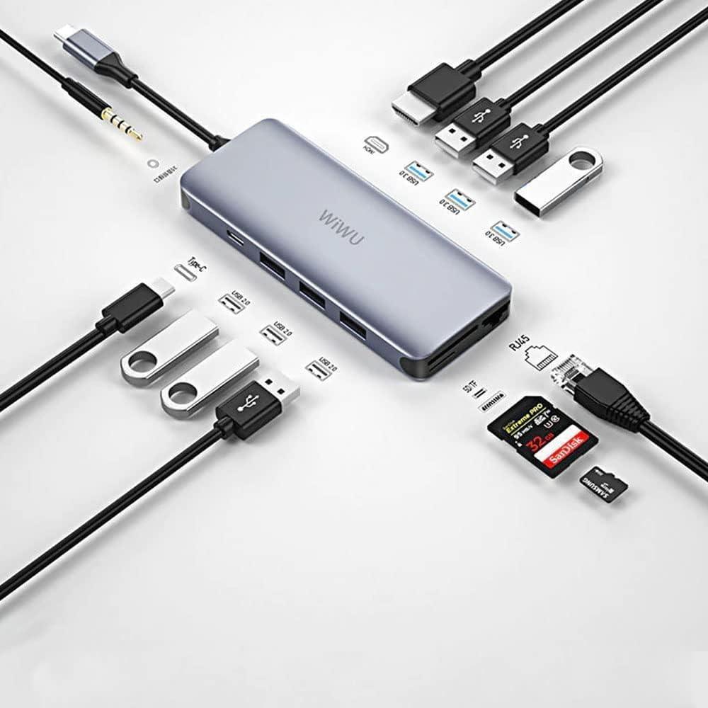 Wiwu Alpha Type-C To 12 in 1 Usb-C Converter - Three