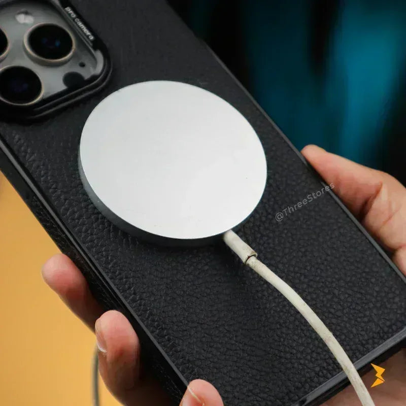 Wrinkle Leather Magsafe Lens Case iPhone 15 Pro Max - Three