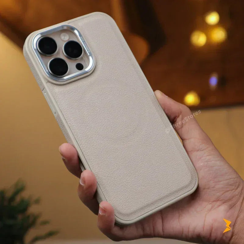 Wrinkle Leather Magsafe Lens Case iPhone 16 Pro Max - Three