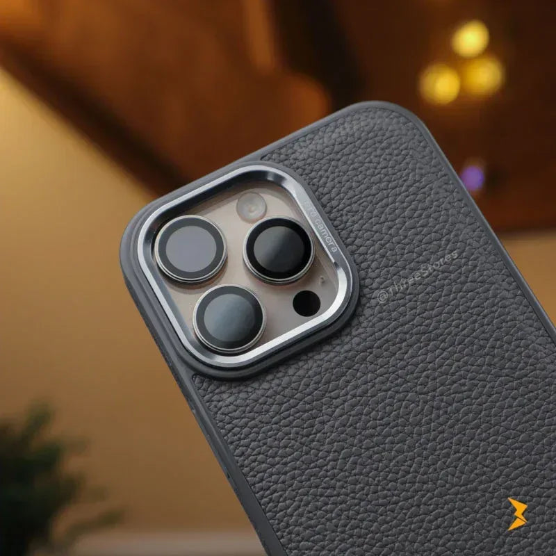 Wrinkle Leather Magsafe Lens Case iPhone 16 Pro Max - Three
