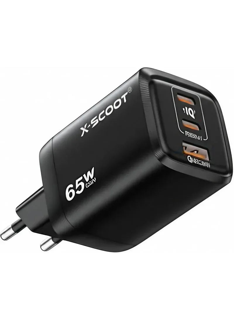 X-Scoot 65W GaN super fast Wall Charger CH-264 - Three