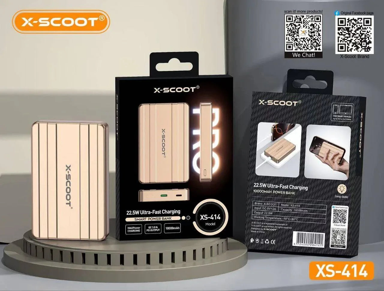 X-Scoot Power Bank Magsafe PD 22.5W 10000mAh xs-414 - Three