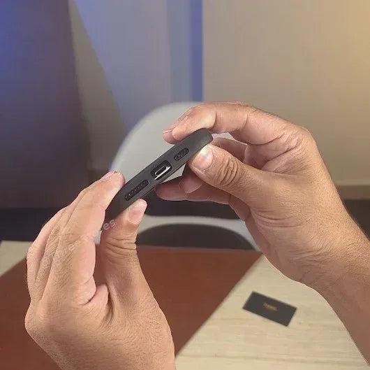 Black Leather Case iPhone X Max - Three