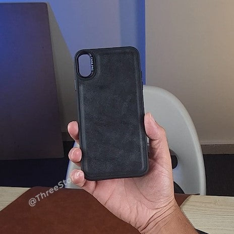 Black Leather Case iPhone X Max