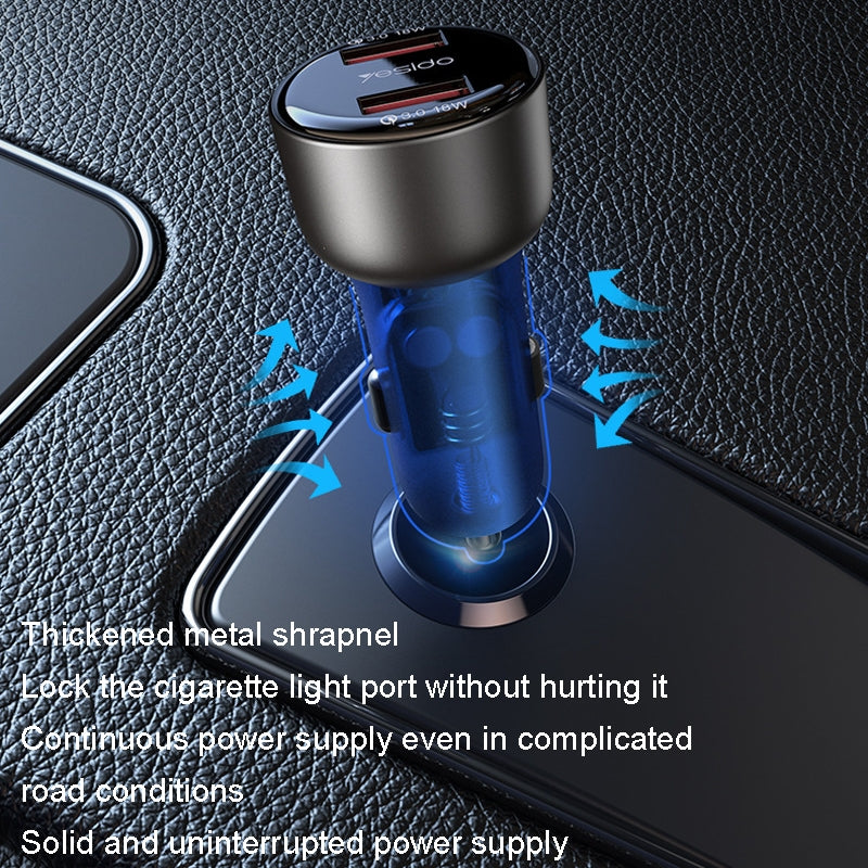 Yesido 18W USB Car Charger with 2 Ports Y51