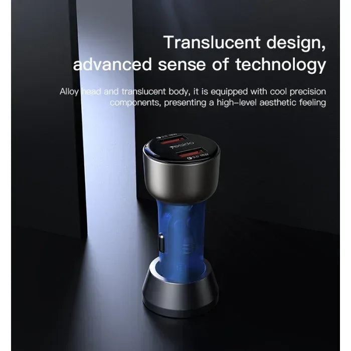 Yesido 18W USB Car Charger with 2 Ports Y51 - Three
