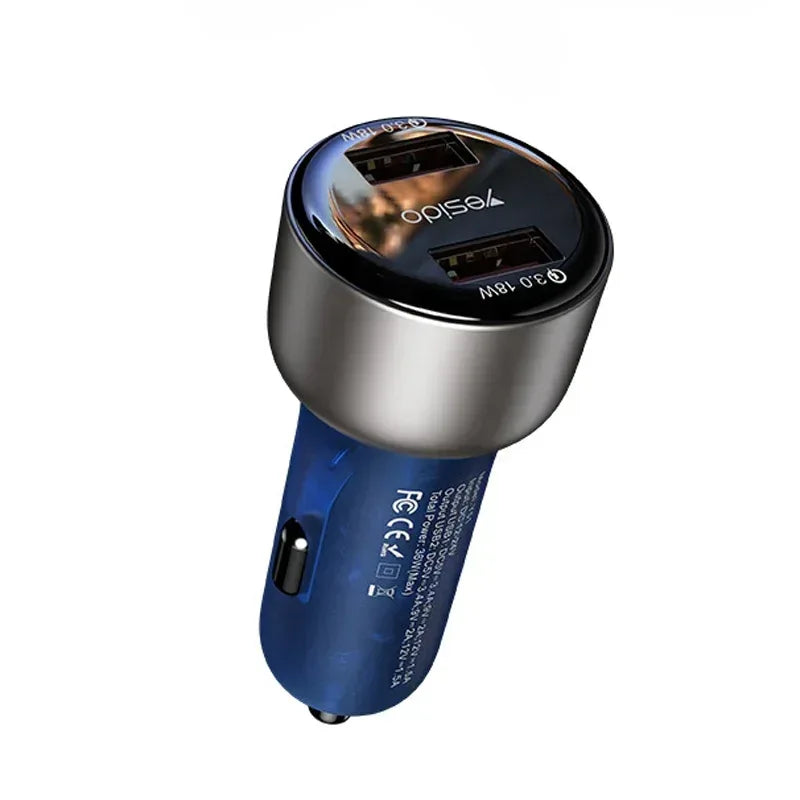 Yesido 18W USB Car Charger with 2 Ports Y51 - Three