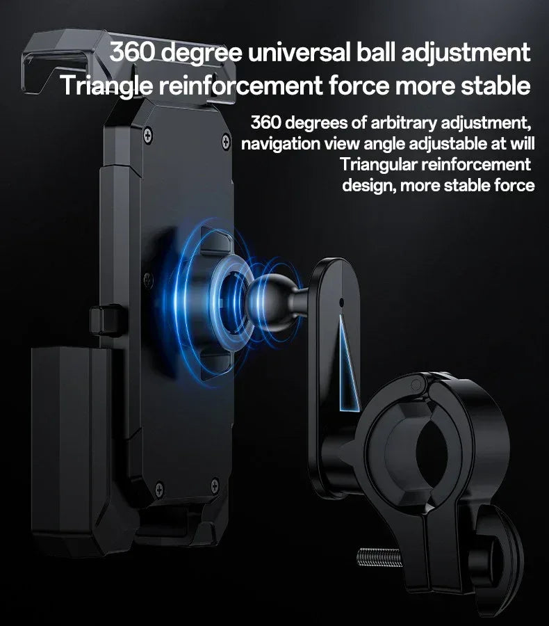 Yesido 360 Degree Universal Ball Adjustment Mechanical Locking Stable Bicycle Phone Holder C331 - Three