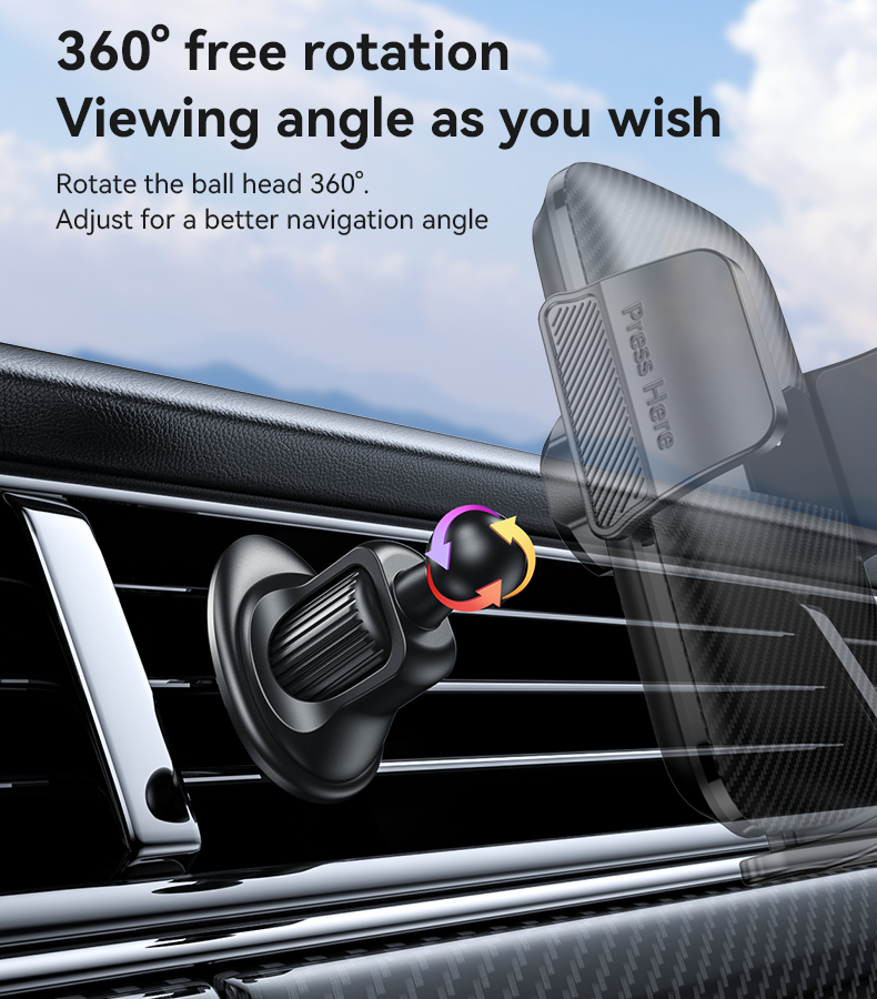 Yesido Car Phone Holder 360-Degree Rotation Air Vent Mount C251