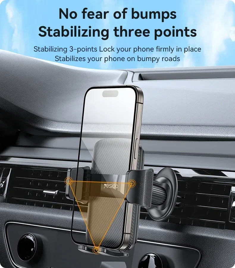 Yesido Car Phone Holder 360-Degree Rotation Air Vent Mount C251 - Three
