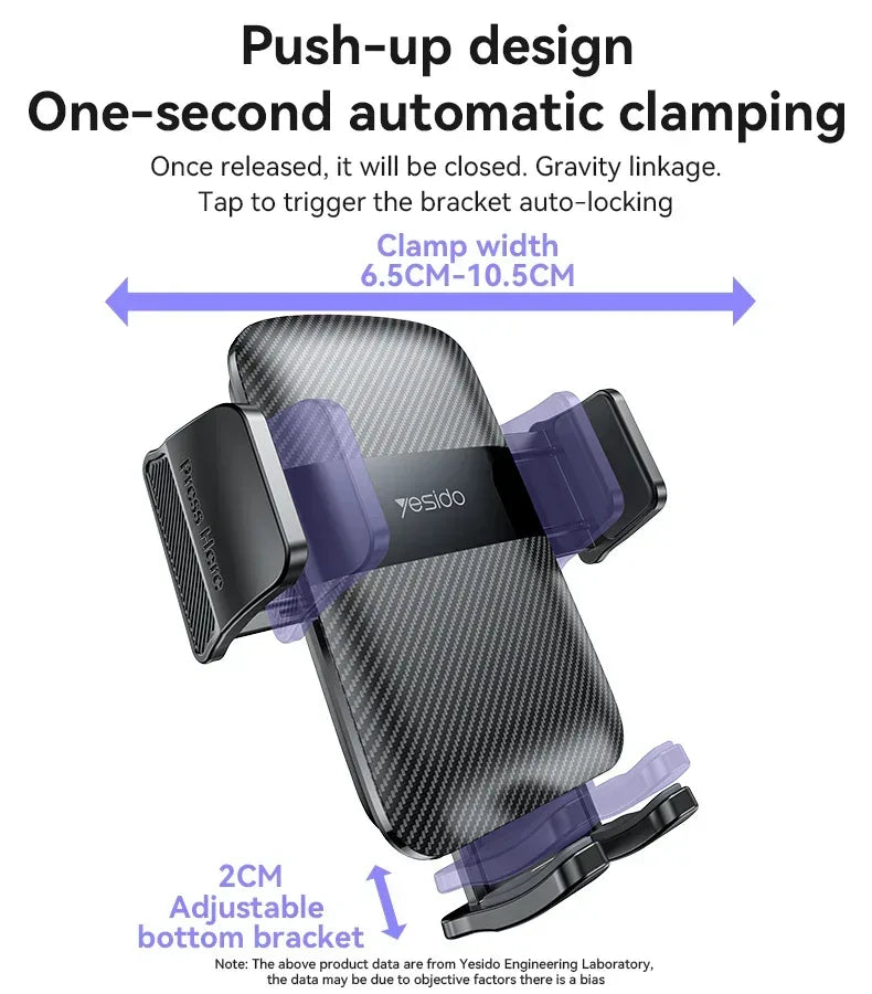 Yesido Car Phone Holder 360-Degree Rotation Air Vent Mount C251 - Three