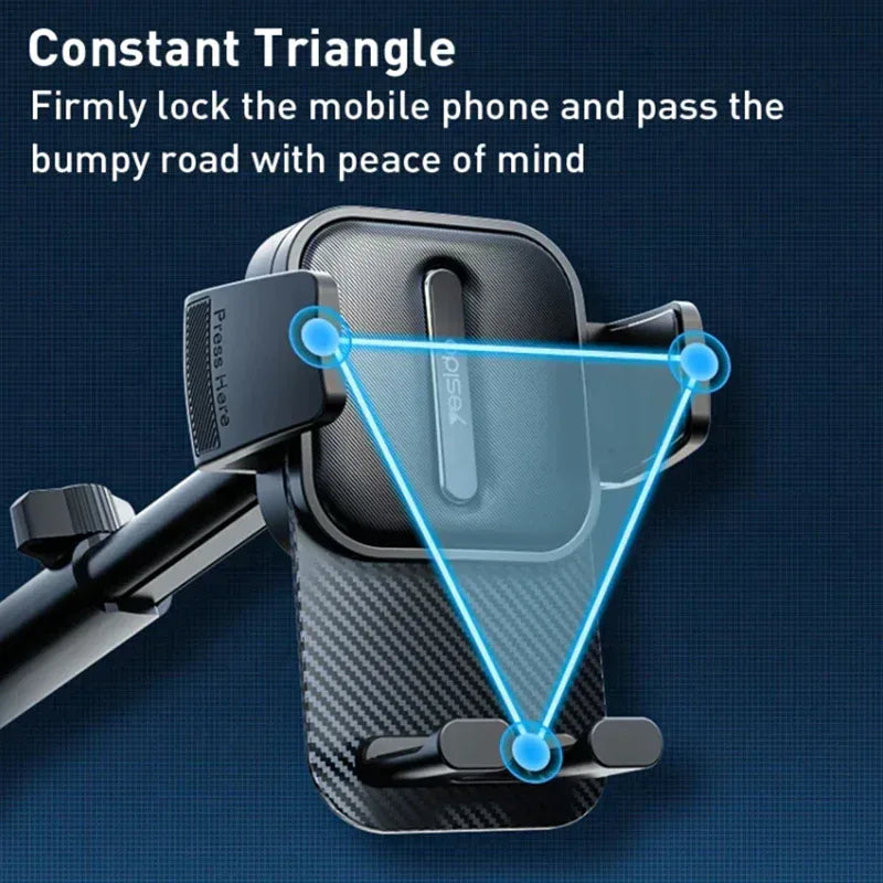 Yesido Suction Cup Telescopic Car Phone Holder C174 - Three