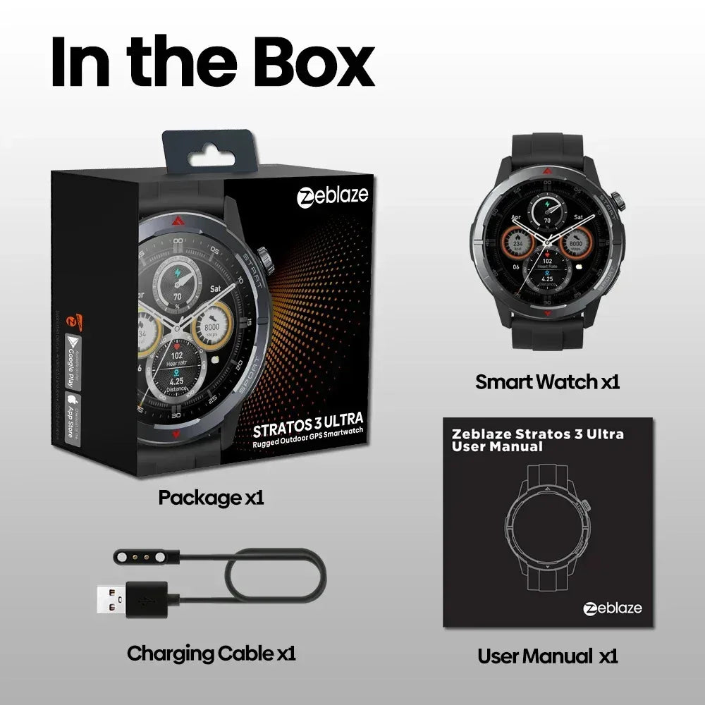 Zeblaze Stratos 3 Ultra Smart Watch - Three