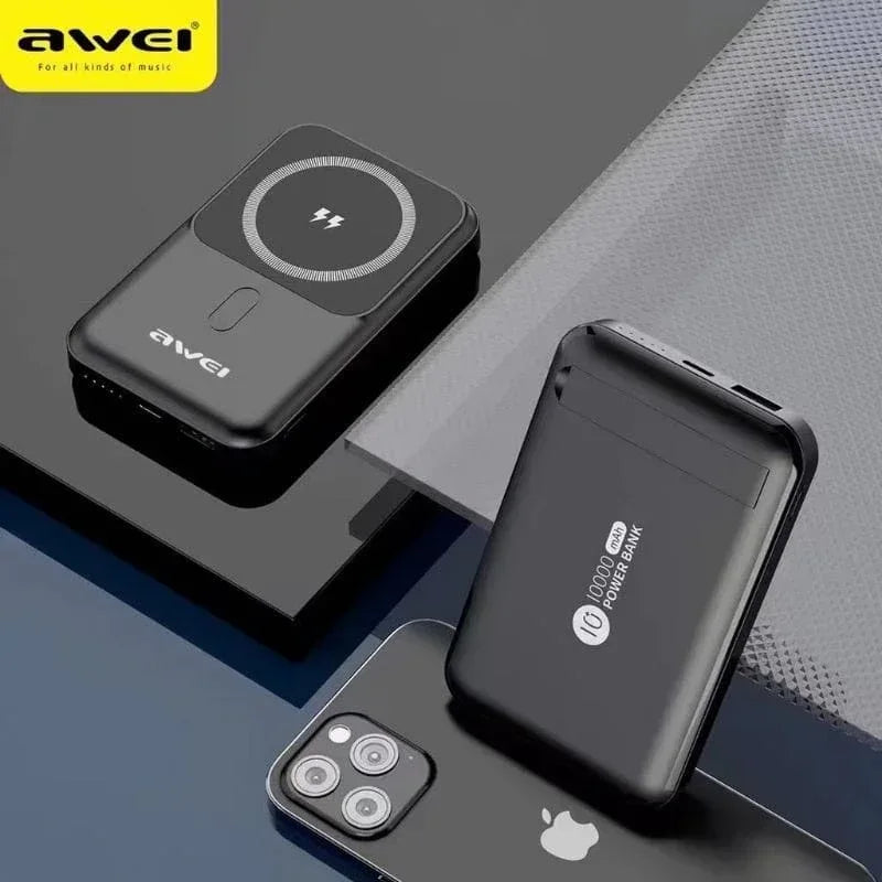 Awei 10000mAh Powerbank Magnetic Wireless P139K - Three