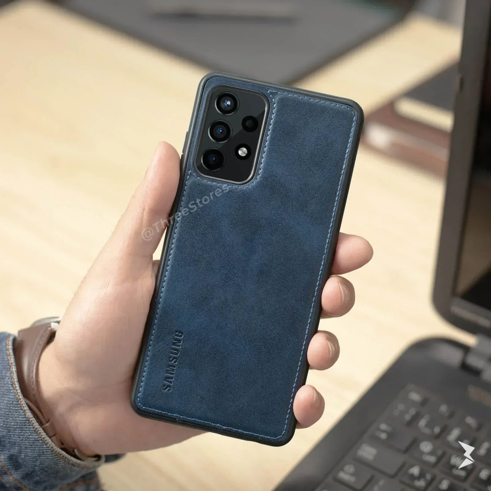 Cradle Leather Case Samsung A73 - Three