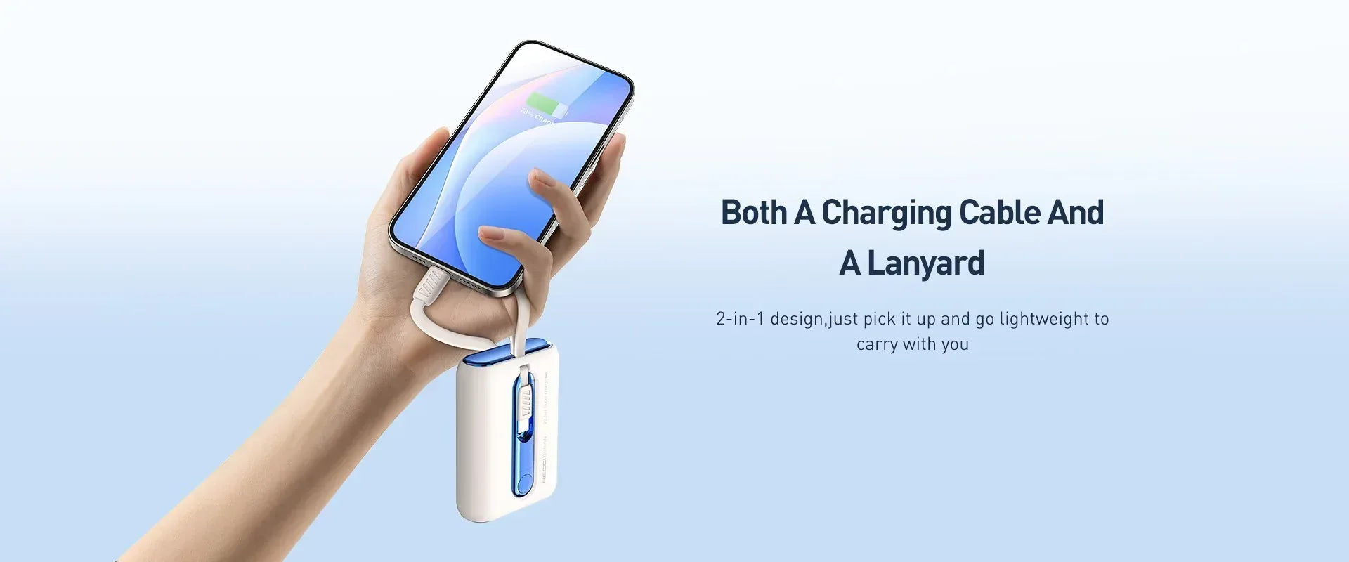 Recci Dual Cable Power Bank 10000mAh Fast Charging RPB-P12 - Three