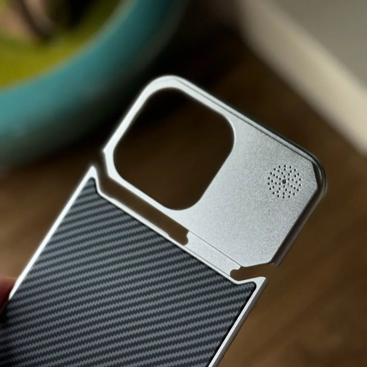 Folding Lens Kickstand MagSafe Case iPhone 15 Pro Max - Three
