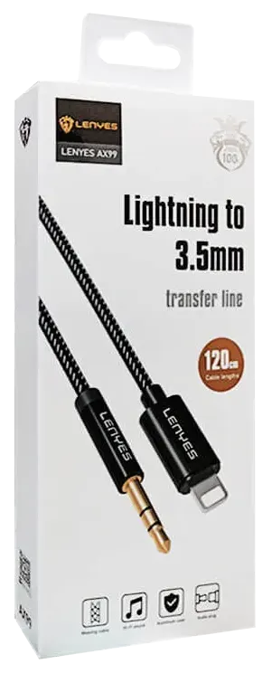 Lenyes Lightning to 3.5mm HiFi Audio Adapter Cable AX99