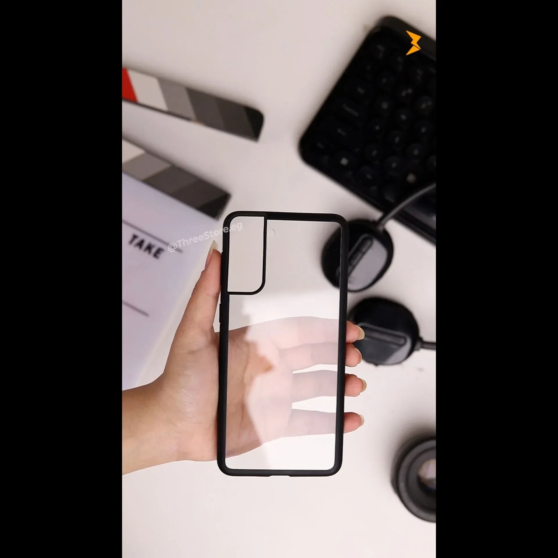 Q Series TPU Clear Back Case Samsung S22 Plus - Three