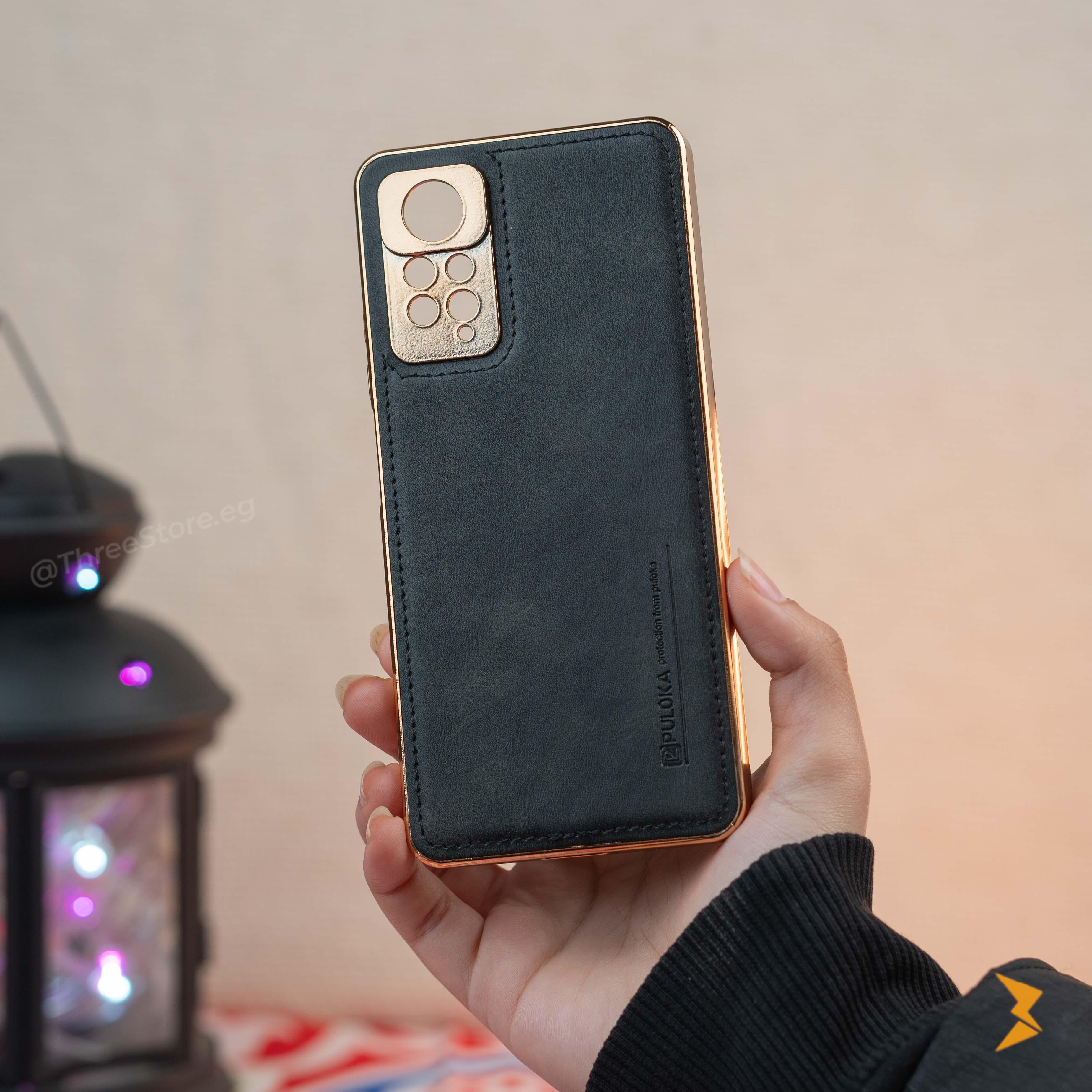 Gold Frame Leather Case Xiaomi Note 12 Pro - Three