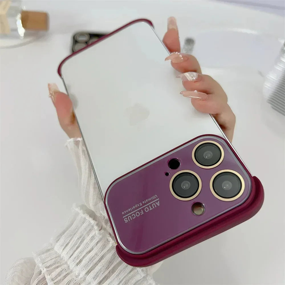 Corner Pad Glass Frameless Case iPhone 14 Pro Max - Three
