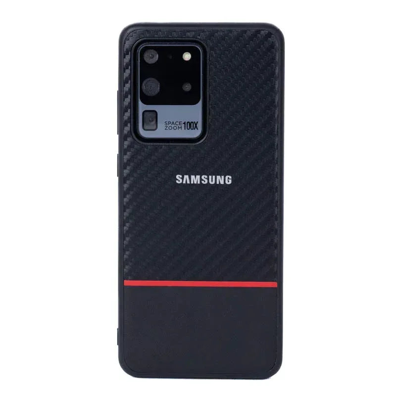 Black Fiber Protective Case Samsung S20 Ultra - Three