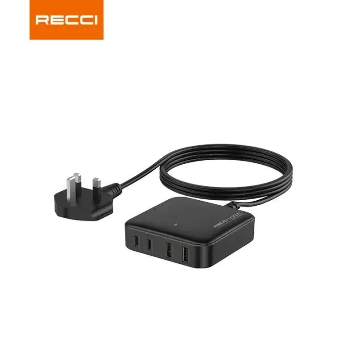 Recci GAN 100W Desktop Charger RC39 - Three