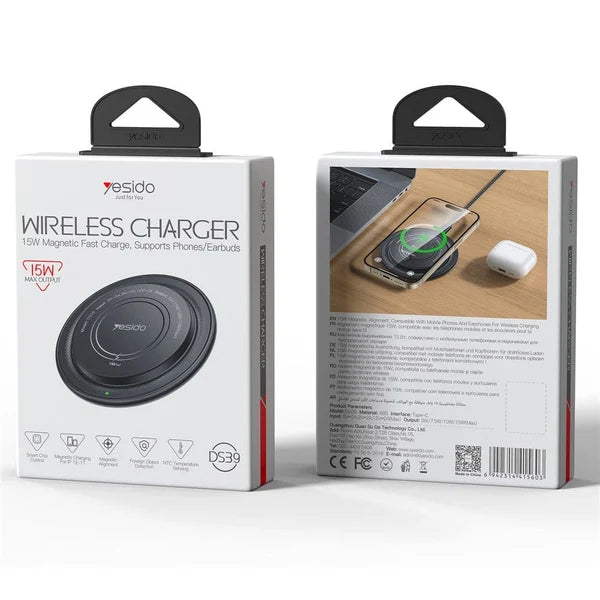 YESIDO Magnetic Wireless Charger 15W DS39
