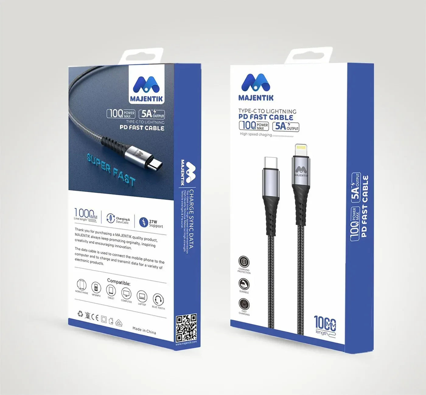 Majentik Fast Charging Cable 27W Type-C To Lightning CL-001 - Three