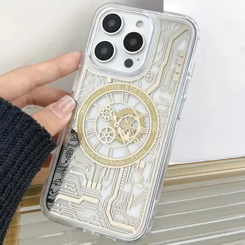 Transparent Mechanical Watch Case iPhone 14 - Three