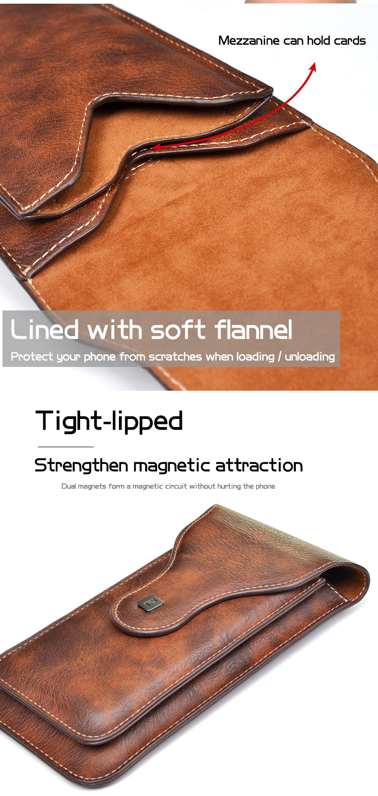 Puloka PU Leather Waist Bag For Z Fold